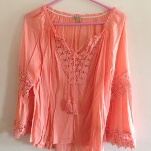 Peach blouse